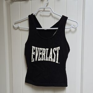 Everlast Black White Racerback Tank Top Inbuilt Bra Support Medium